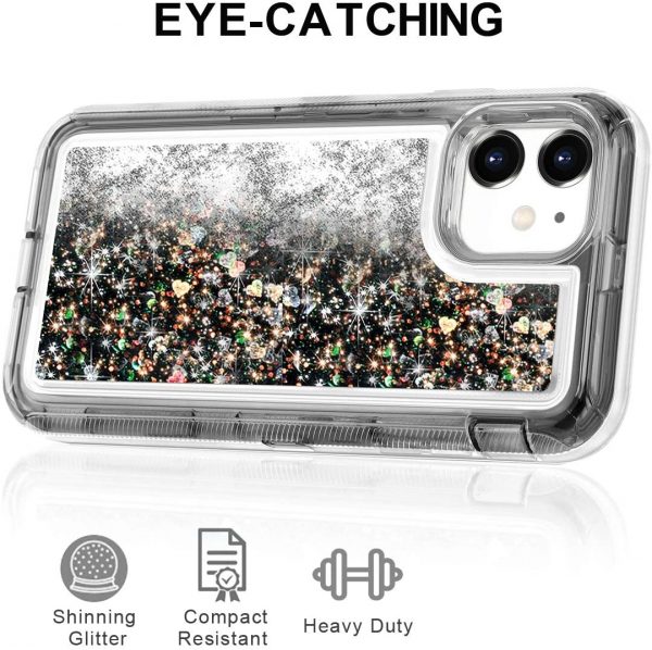 Eye catching and heavy duty black bling case for iPhone