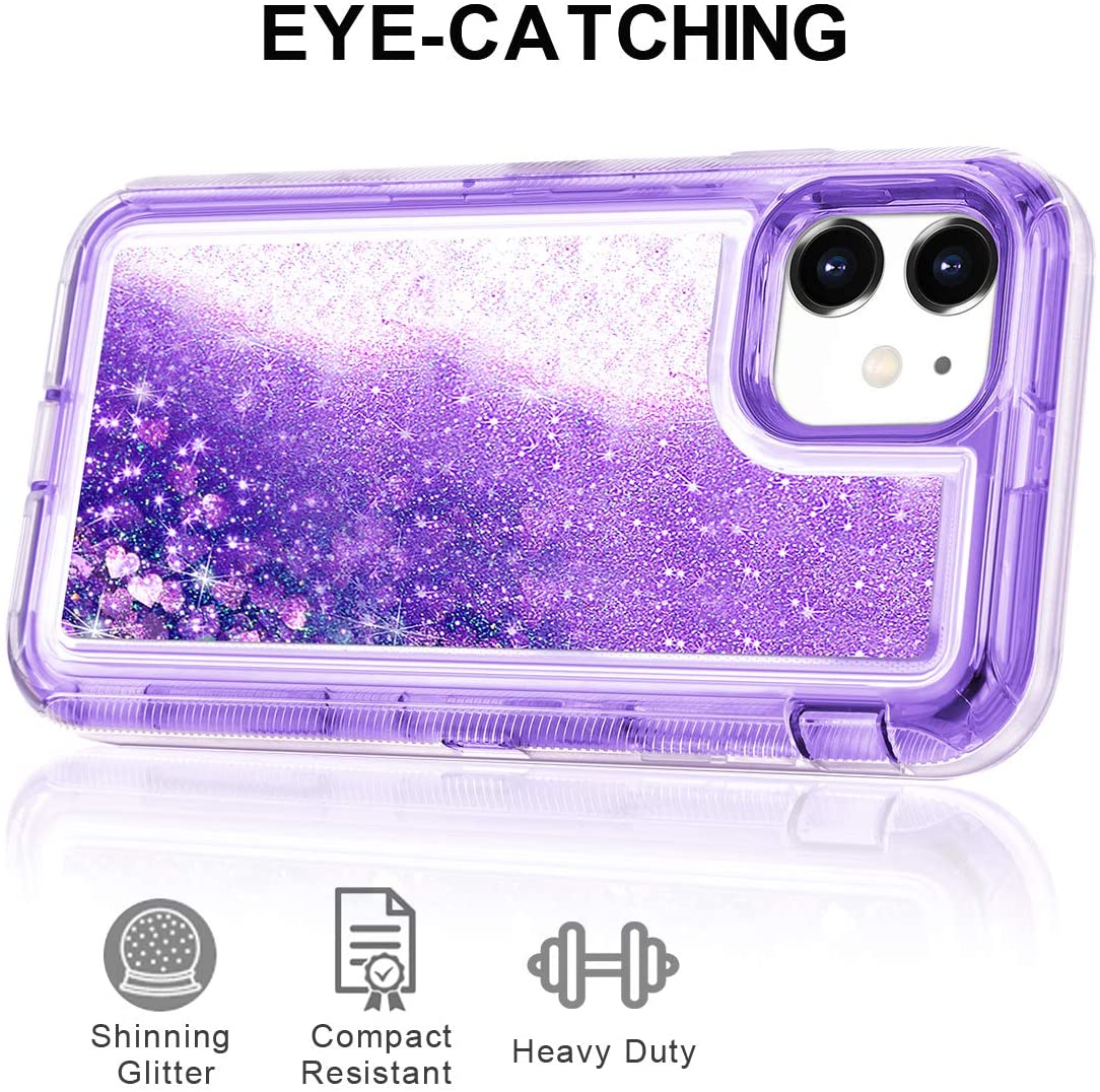 Features of iPhone 11 Purple Bling Case Eye catching and heavy duty purple bling case for iPhone