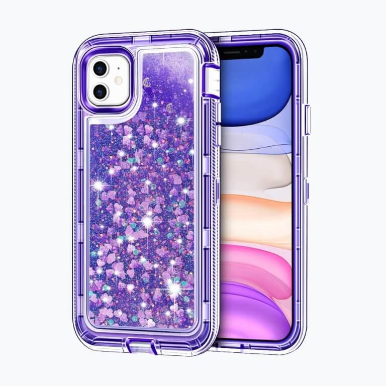 15% Off Iphone Purple Glitter Case 