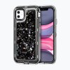 Femrico protective bling case for iPhone 11 with black liquid glitter