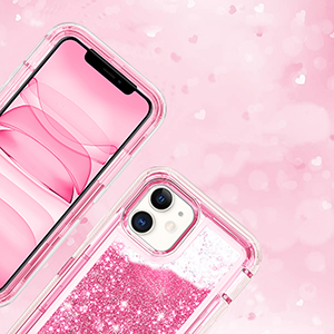 Sparkling Front and Back iPhone 11 Pink Glitter Case | Femrico Cases